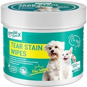 Pet Eye Wipes for Dogs & Cats – Unscented, 100 Count, Removes Discharge & Debris